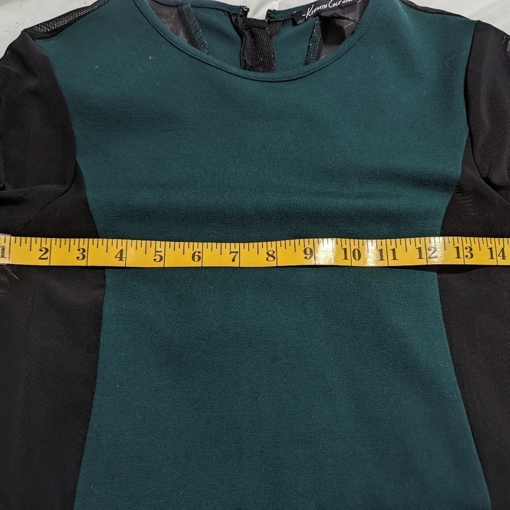 Kenneth Cole size 2 green & black dress - Picture 3 of 8
